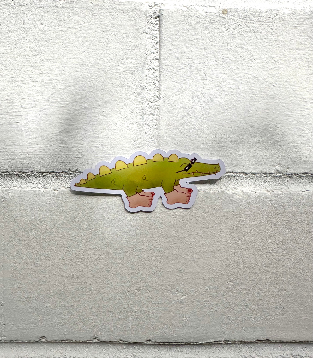 Croc In Man Socks Sticker